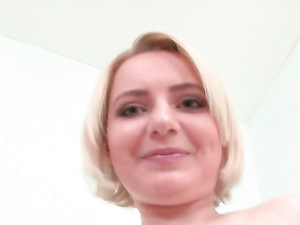 Pussy Lips Stretch Around A Huge Dildo