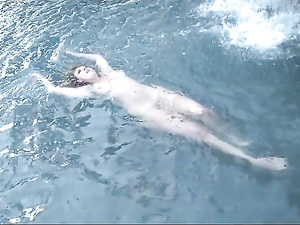 Slippery Foursome Fuck Scene Poolside With Horny Sluts