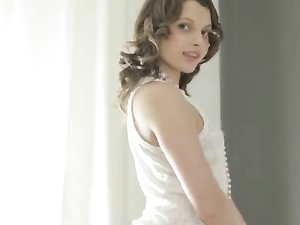 Tight Russian Teen Pussy Opens For A Big Dildo